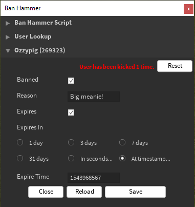 New Plugin Ban Hammer Ozzy S Blog - roblox ban player script